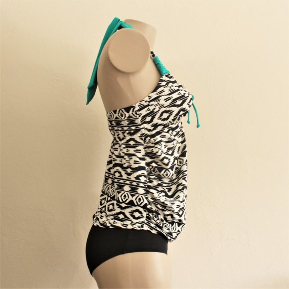Longitude Ikat High Waist Tankini Set - Picture 2 of 6